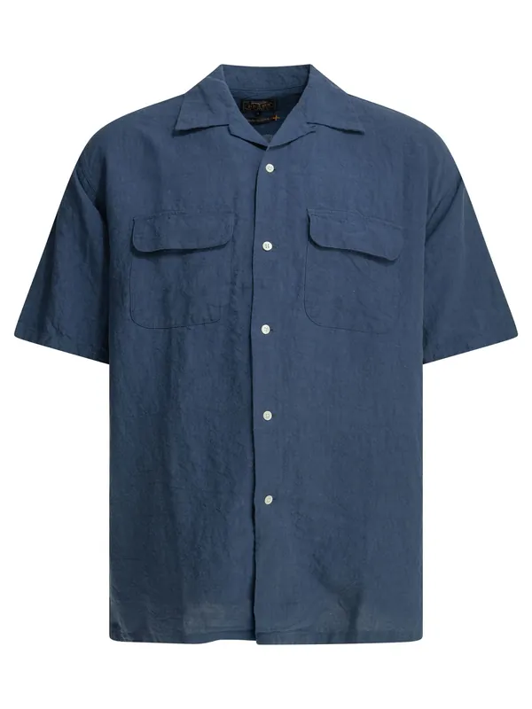 Casual Linen Shirt Shirts Blue - Beams Plus