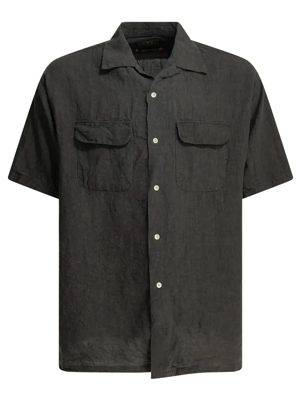Casual Linen Shirt Shirts Brown - Beams Plus