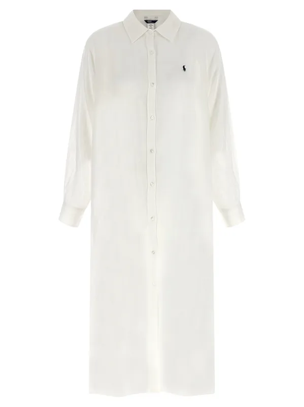 Maxi Boyfriend Shirt Dresses White - Polo Ralph Lauren