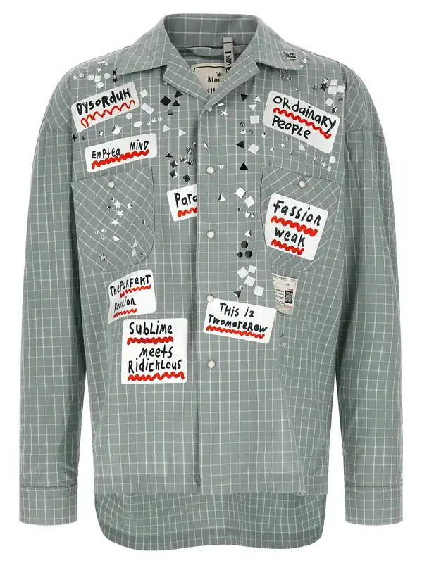 Shirt Adhesive Decorations Shirt And Blouse Light Blue - Maison Mihara Yasuhiro