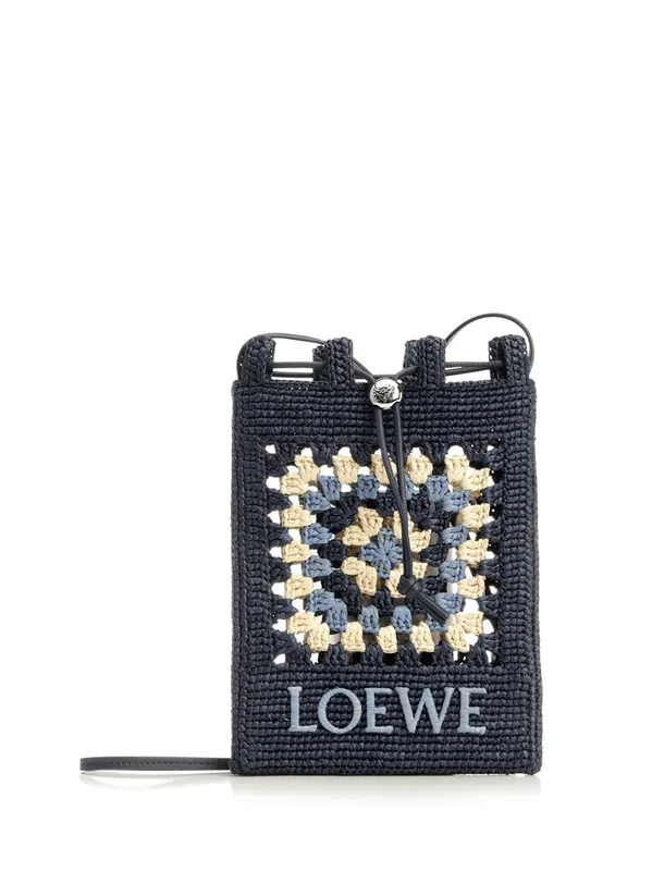 Drawstring Pocket Crossbody Bags Blue - Loewe