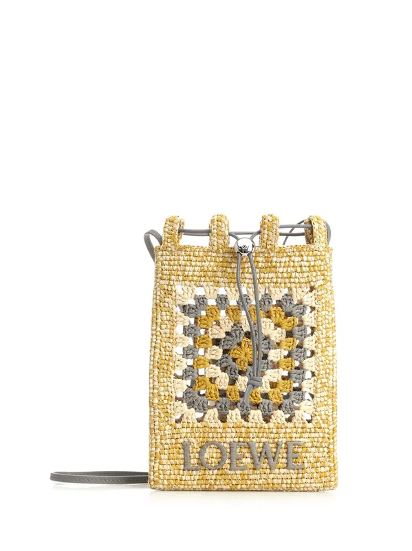 Drawstring Pocket Crossbody Bags Beige - Loewe