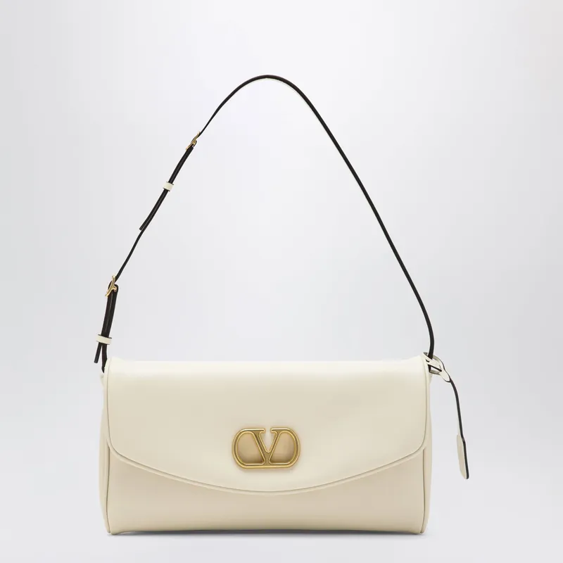 Butter Leather Devain Clutch With V Logo - Valentino Garavani