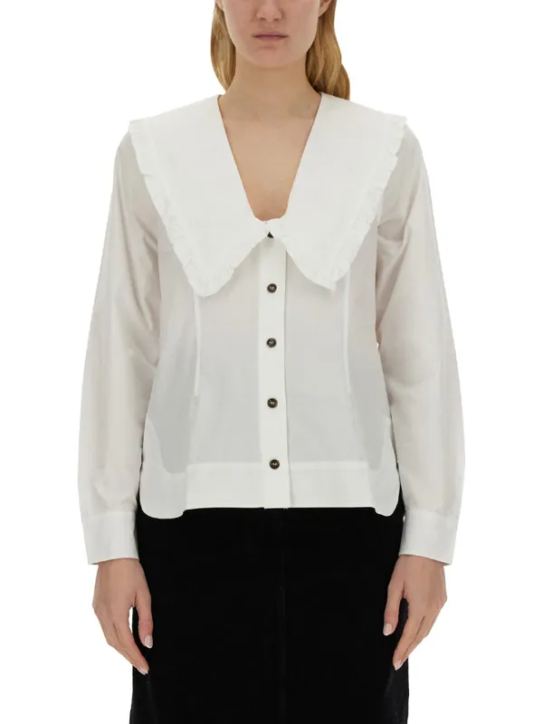 Peter Pan Collar Shirt - Ganni