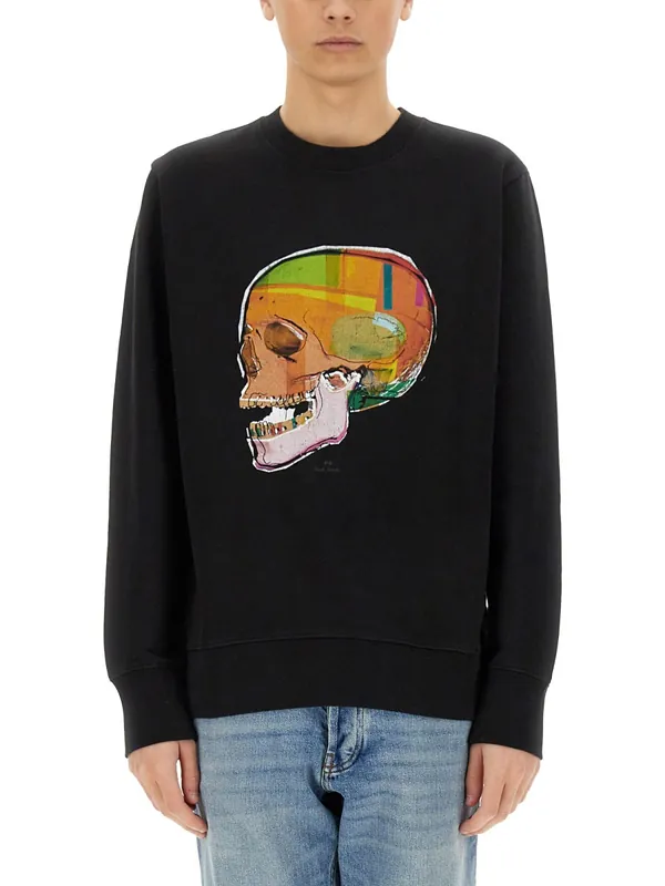 "Skull Sketch" Print Sweatshirt - PS Paul Smith
