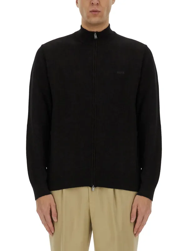 Shirt With Zip. - Boss