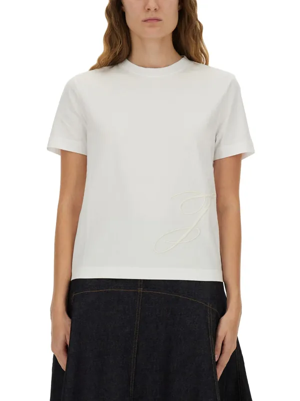 T-Shirt With Embroidered "J"