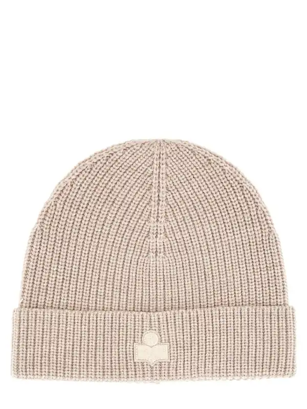 Wool Hat With Logo Patch - Isabel Marant