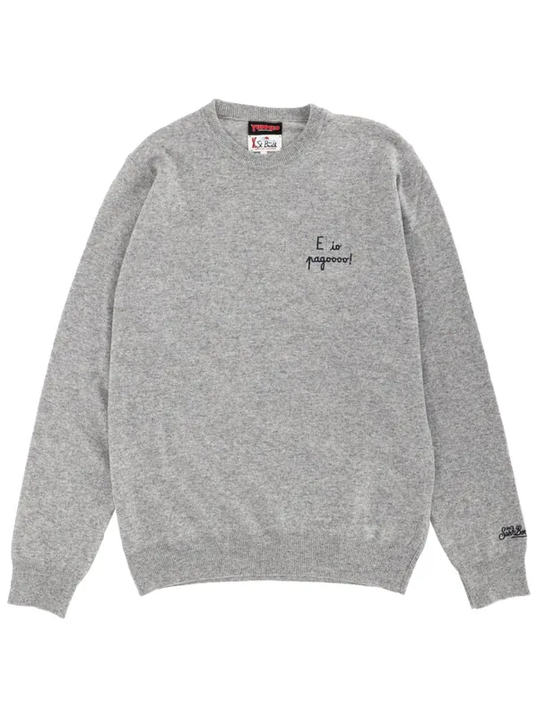 Sweater With Embroidery - Mc2 Saint Barth