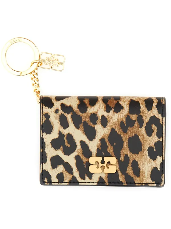 "Bou" Card Holder With Animal Motif - Ganni