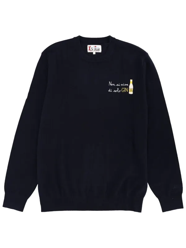 Sweater With Embroidery - Mc2 Saint Barth