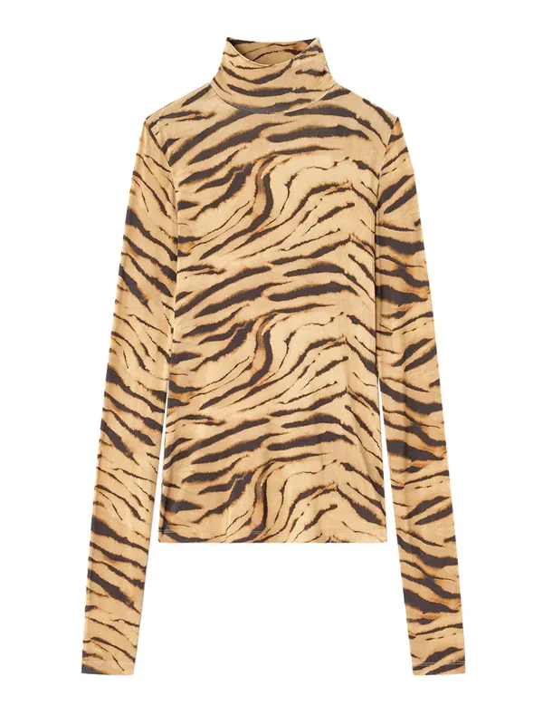 "Zebra" Print Top - Ganni