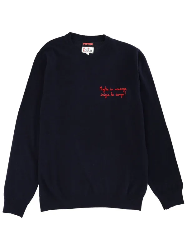 Sweater With Embroidery - Mc2 Saint Barth
