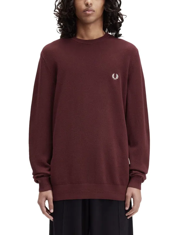 Pique Sweater With Logo - Fred Perry