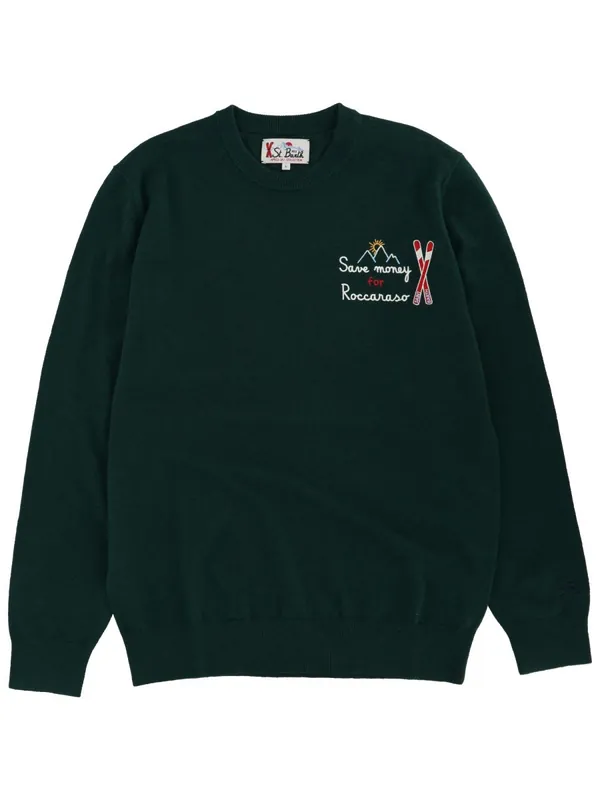 Sweater With Embroidery - Mc2 Saint Barth
