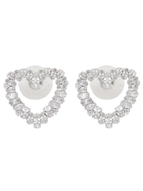 "Crystal Heart" Earrings - Self-Portrait