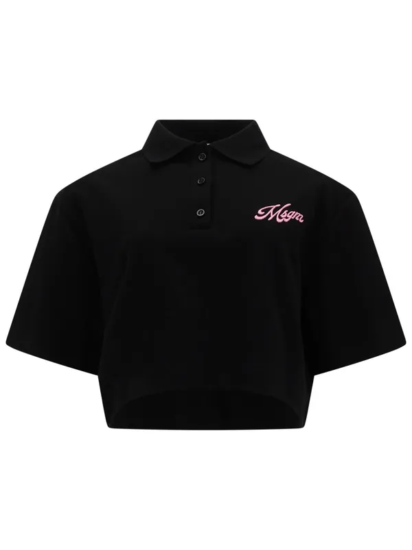 Polo Crop Con Logo - MSGM