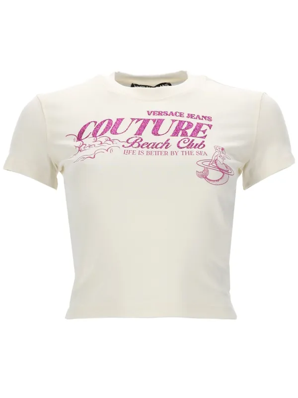 T-Shirt Con Logo Glitterato