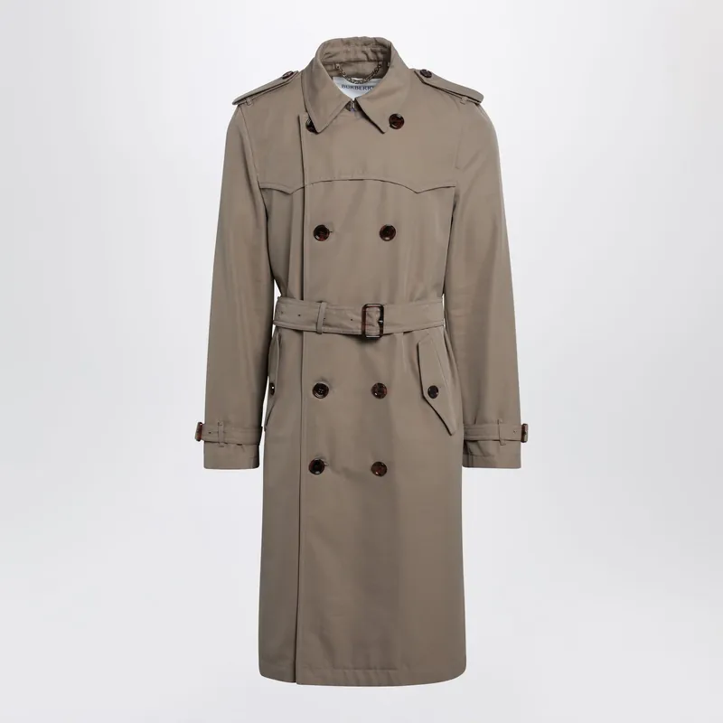 Short Foxfield Trench Coat In Cotton And Silk - Burberry
