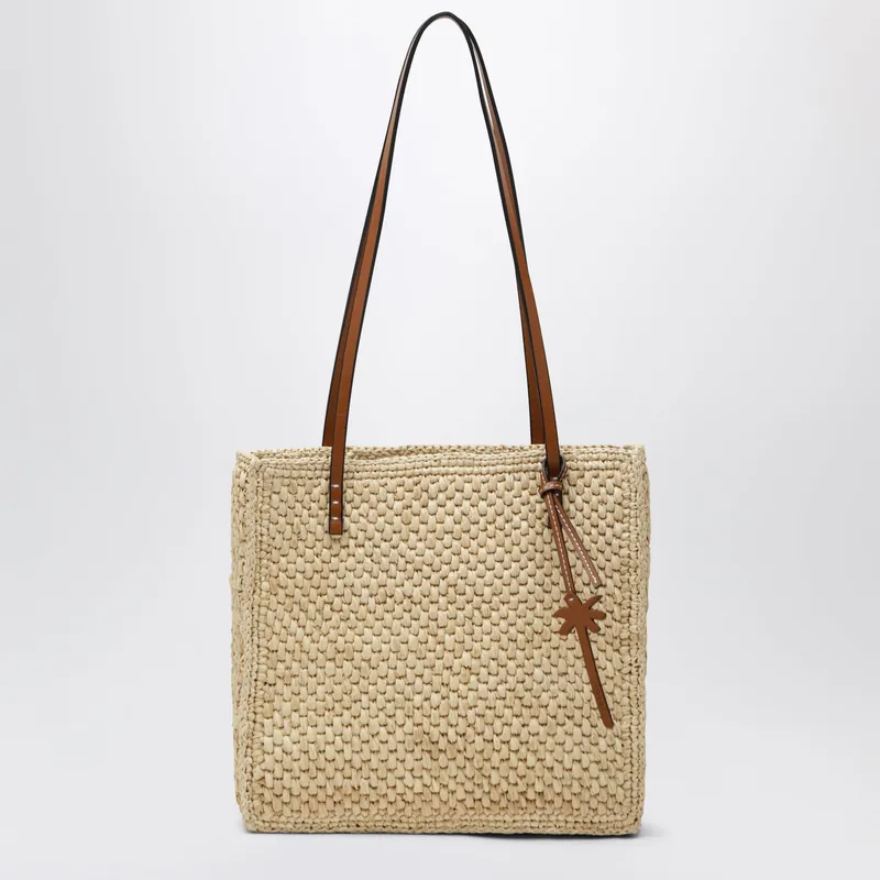 Beige Raffia Tote Bag - Manebí