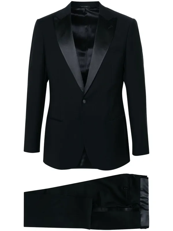 Slim Fit Wool Tuxedo Suit - Giorgio Armani