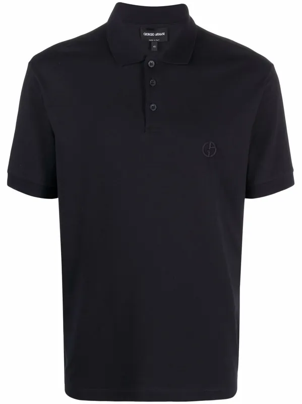 Piqeut Cotton Polo Shirt - Giorgio Armani