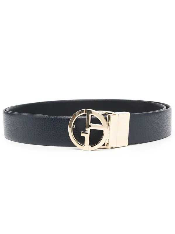 Leather Reversible Belt - Giorgio Armani