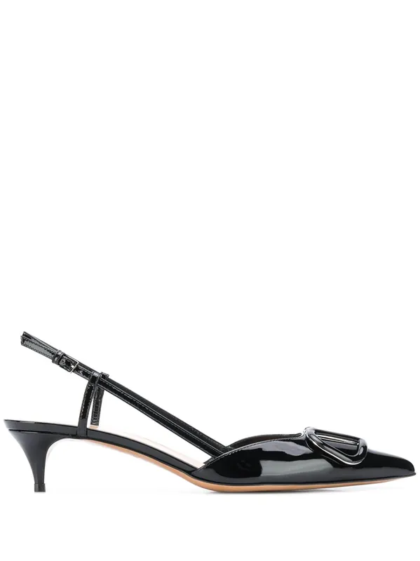 Vlogo Signature Leather Slingback Pumps - Valentino Garavani