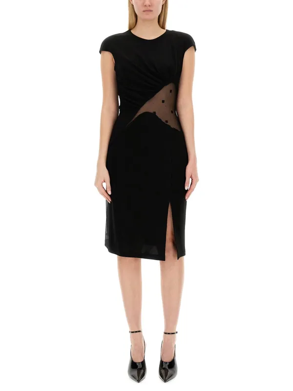 4 G Crepe And Tulle Dress - Givenchy