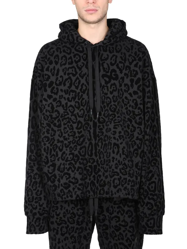 Sweatshirt With Leopard Print - Dolce & Gabbana
