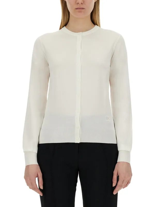 Cardigan With Lace Inlays - Dolce & Gabbana