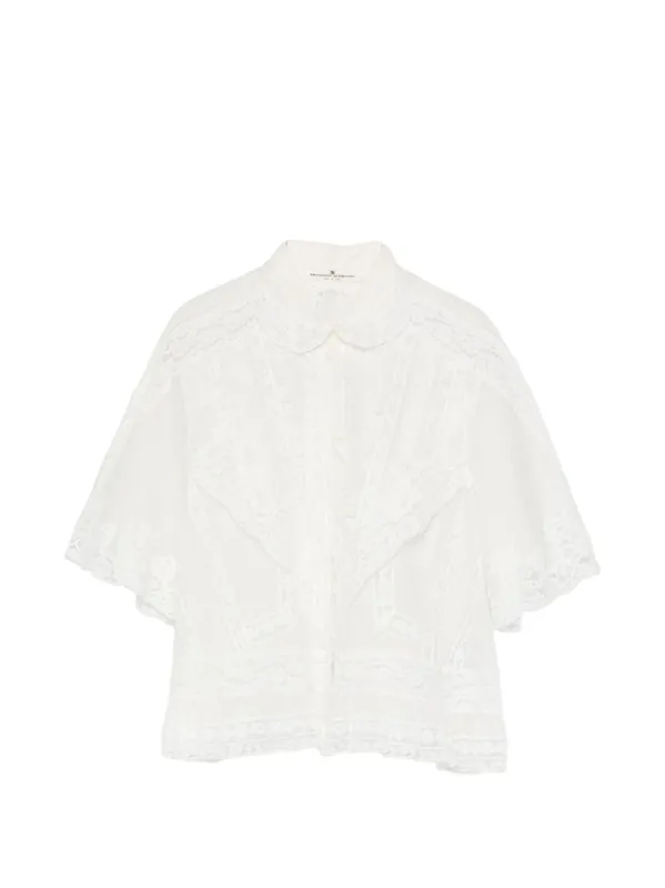 Cotton And Silk Embroidered Shirt - Ermanno Scervino