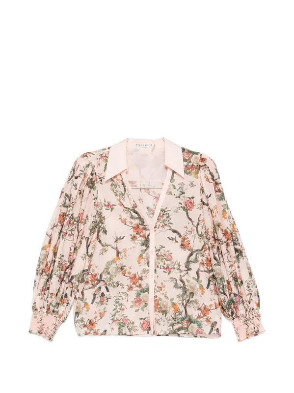 Charis Printed Blouse - Alice + Olivia
