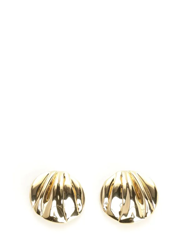 Pleats Round Earrings Jewelry Gold - Chloé