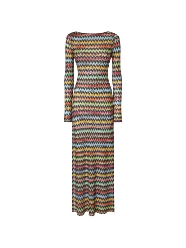 Beach Cover-Up With Zigzag Pattern