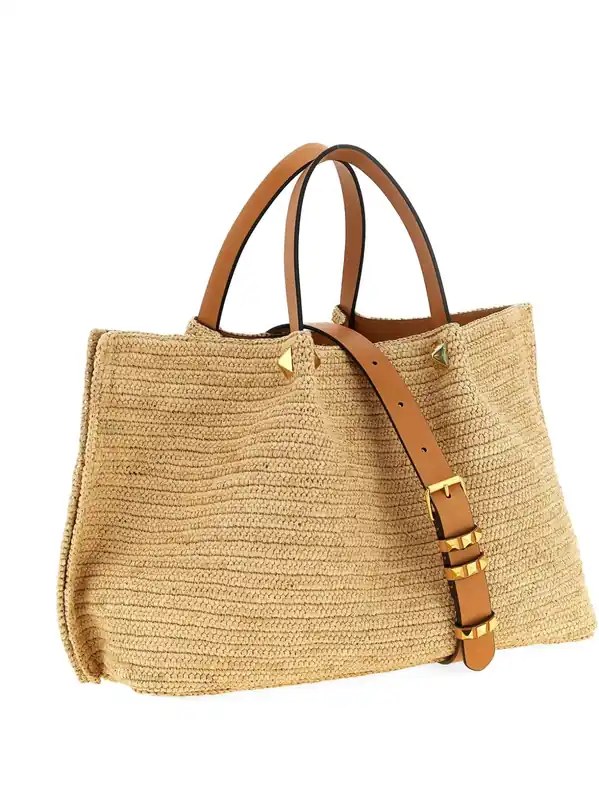 Vlogo Signature Medium Rafia Tote - Valentino Garavani