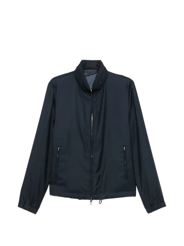 Cashmere And Silk Blend Blouson Jacket - Giorgio Armani