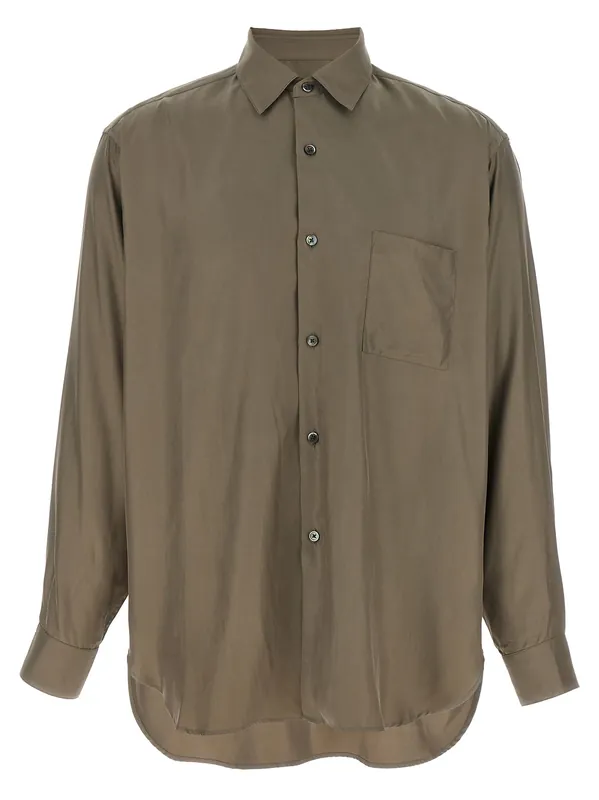 Twill Shirt Shirt And Blouse Gray - Ssstein