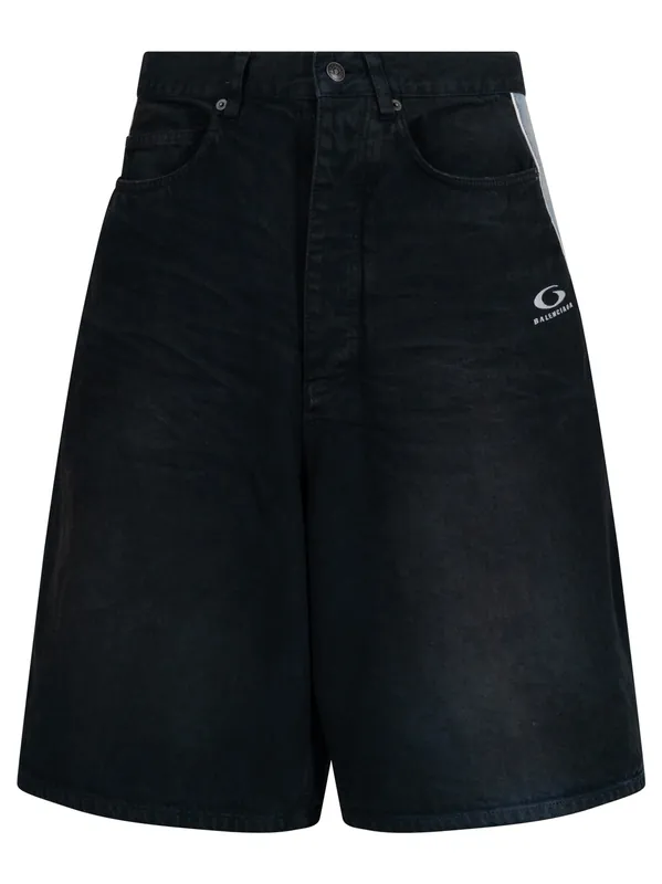 Denim Piping Shorts - Balenciaga