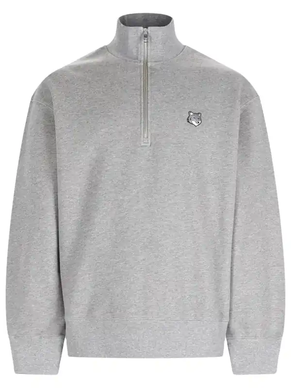 Felpa "Fox Head" Con Zip - Maison Kitsuné