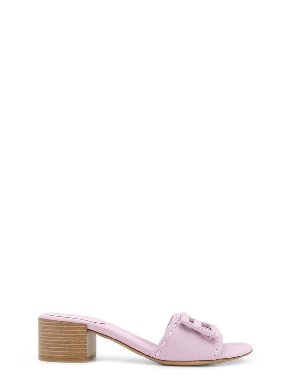 Leather Baguette Sandals - Fendi
