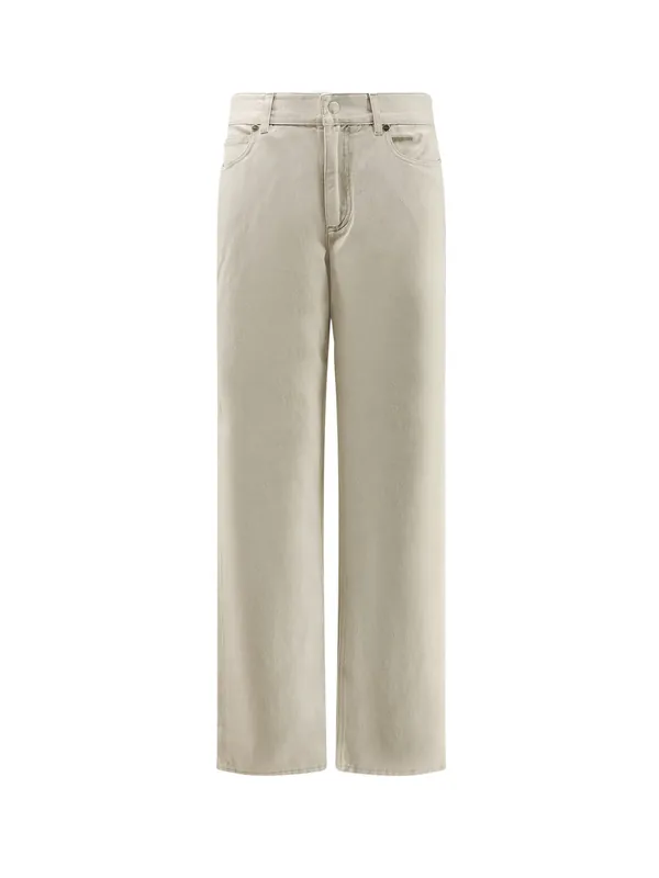 Beige Denim Trousers - Fendi