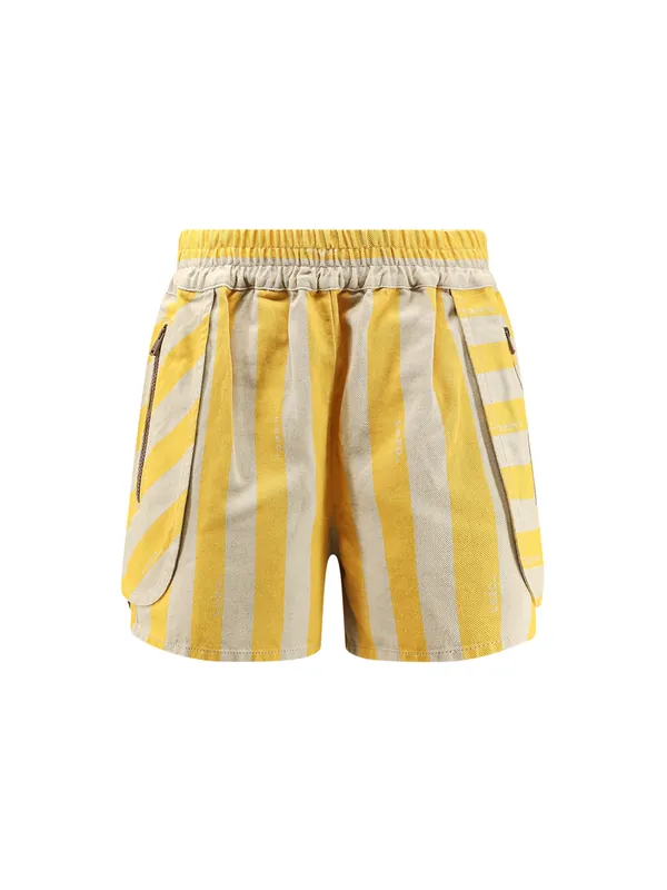 Cotton And Linen Shorts - Fendi
