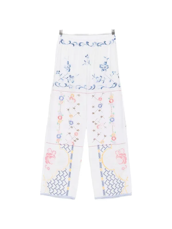 Embroidered Cotton Trousers - Relax Re-Lux