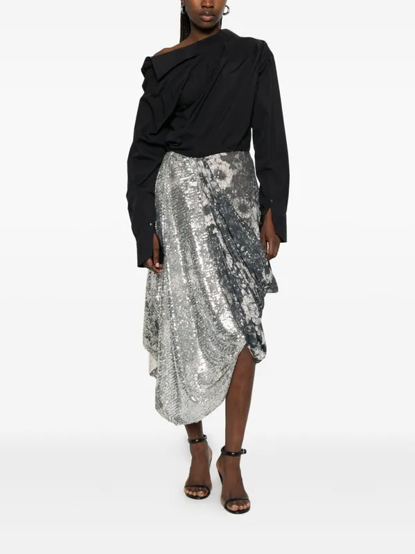 Asymmetric Midi Skirt - Maison Margiela