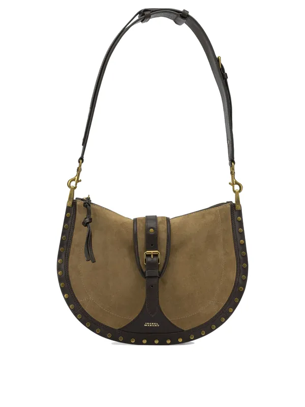 Oskan Hobo Soft" Medium Shoulder Bag Shoulder Bags Beige - Isabel Marant