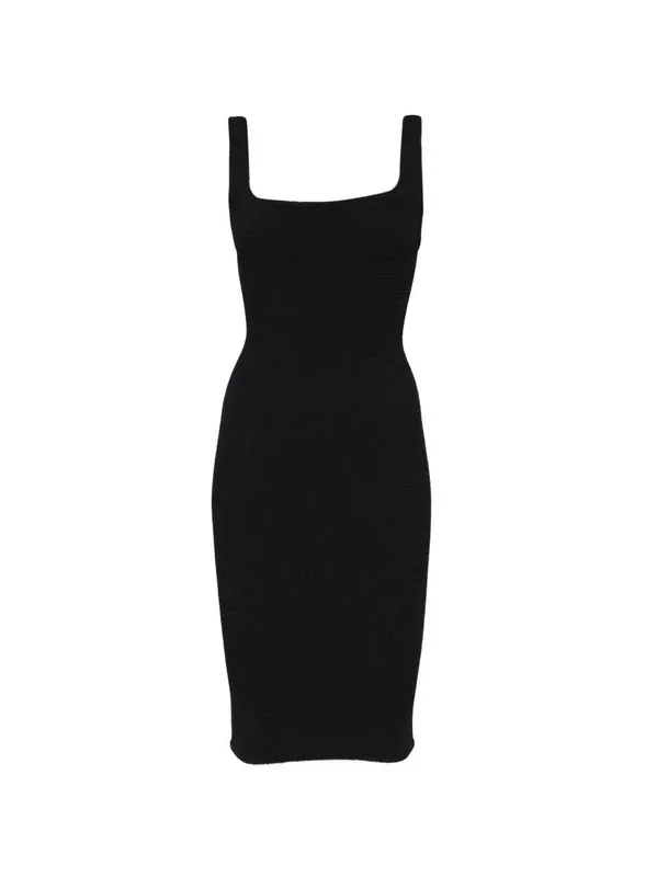 Midi Dress With Square Neckline - Hunza G