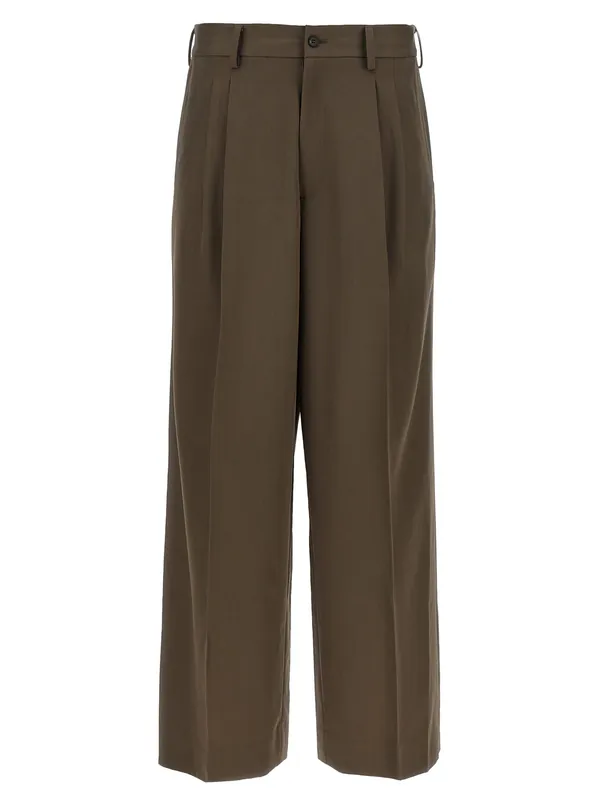 Easy Long Wide Pants Brown - Ssstein