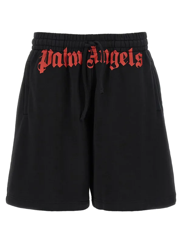 Logo Bermuda Shorts Bermuda And Short Black - Palm Angels