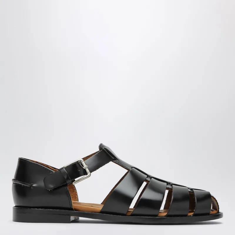 Gurkha Tale Black Leather Sandals - Sebago